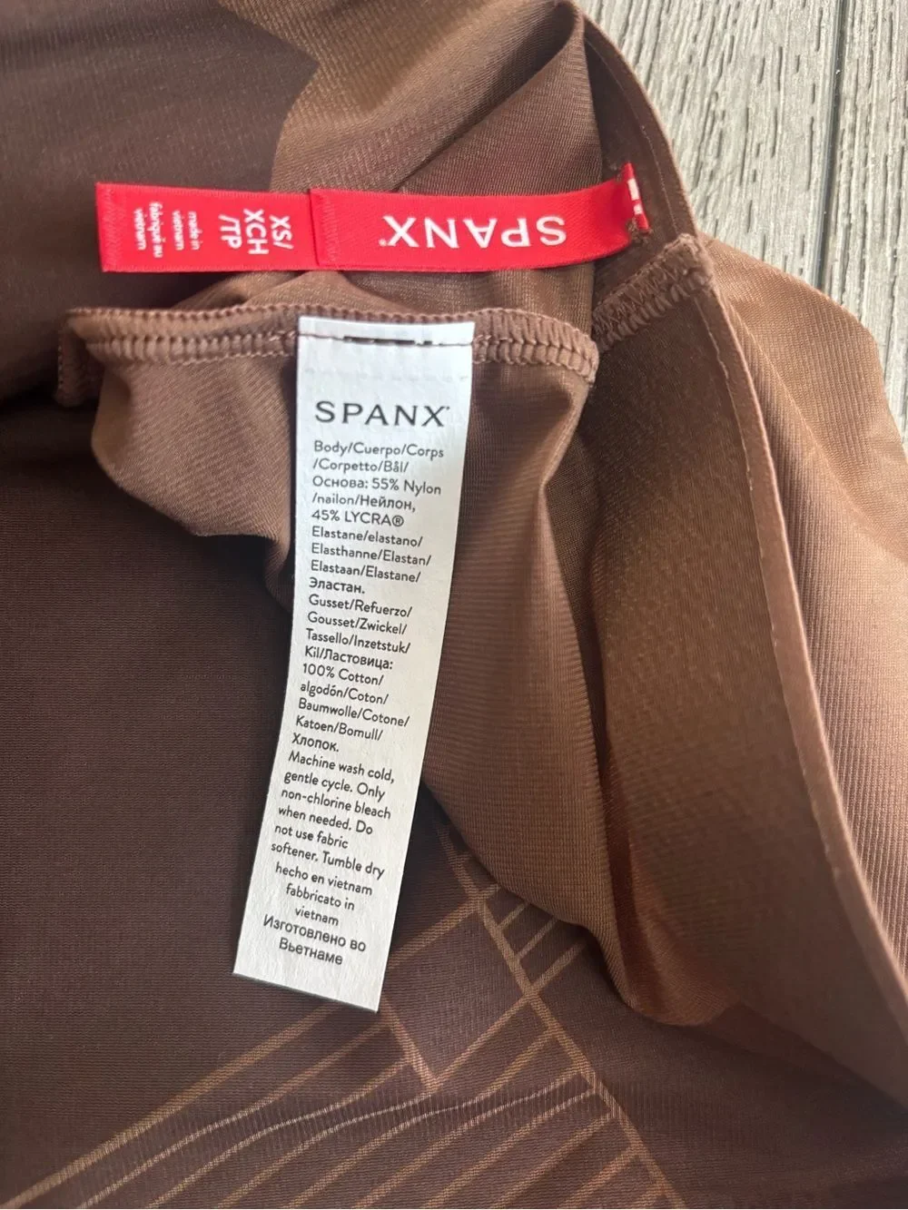 SPANX High-Waist Shaping Short in Brown